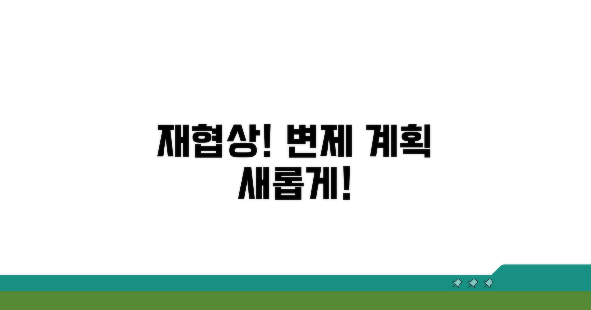 재협상을 통한 변제 계획 재수립