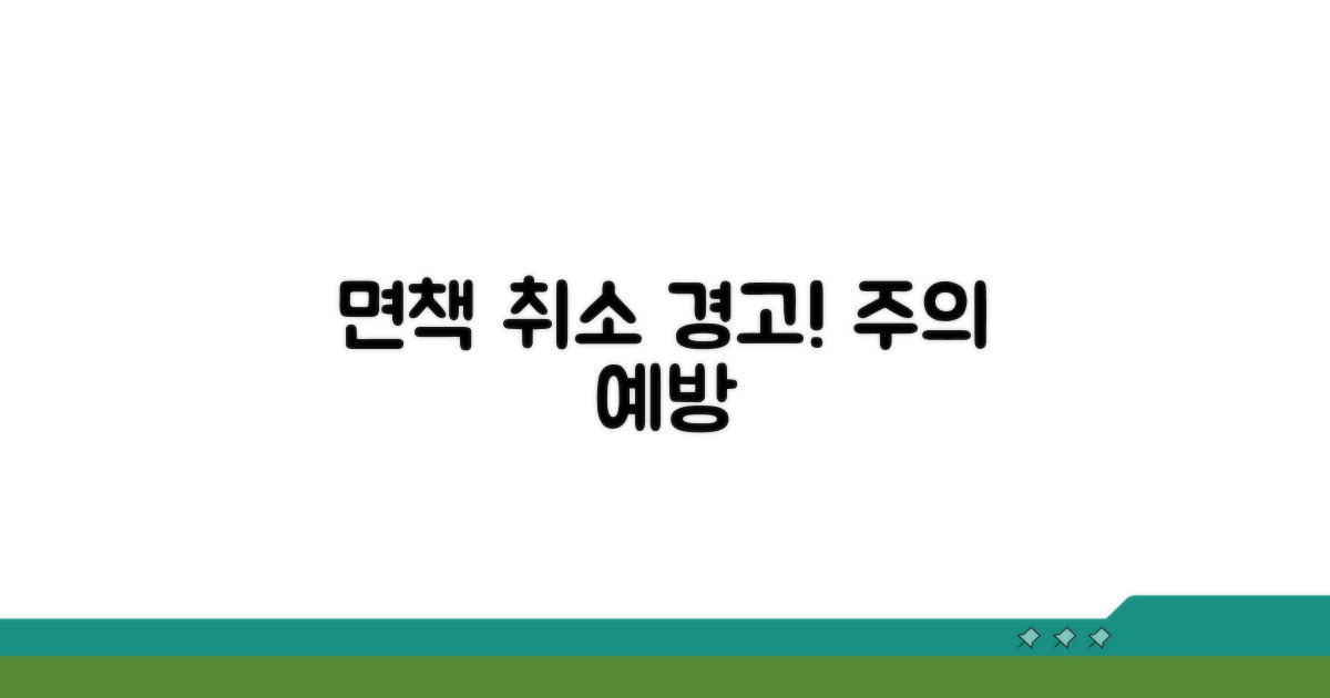 면책 취소 위험과 예방 조치