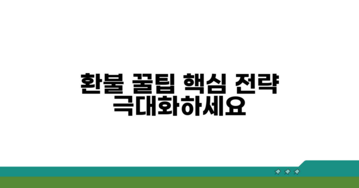환불 극대화 꿀팁과 추가 정보
