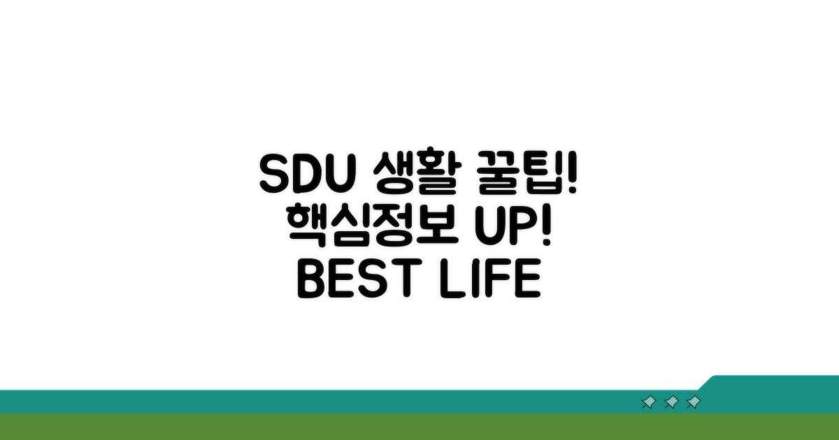 SDU 생활 꿀팁과 추가 정보