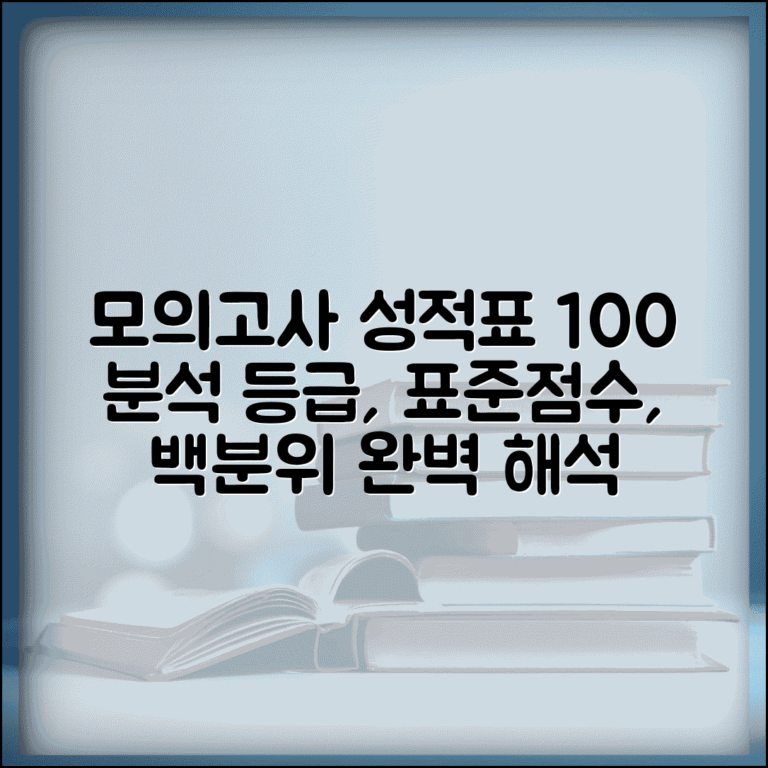 모의고사 성적표 해석 완벽 가이드 | 등급, 표준점수, 백분위 완벽 분석