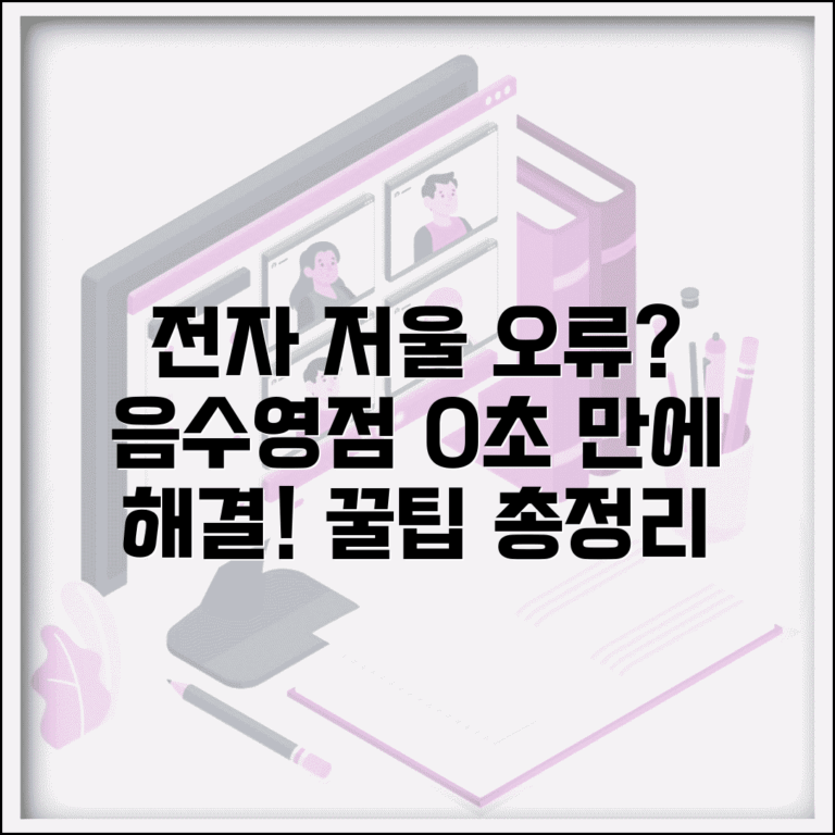 전자 저울 언더 제로 오류 해결 방법 | 음수 표시 및 영점 조정 꿀팁 총정리