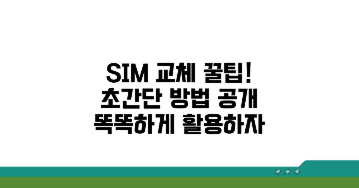 스마트한 유심 교체 활용법