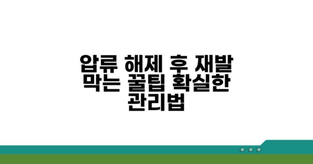 압류 해제 후 재발 방지 꿀팁
