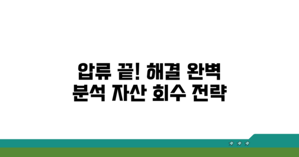 압류된 자산, 해결 절차 완벽 분석