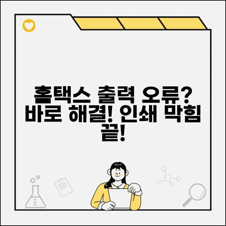 홈택스 인쇄 안될 때 해결법 | 공인인증서, 팝업 설정 확인 및 출력 방법