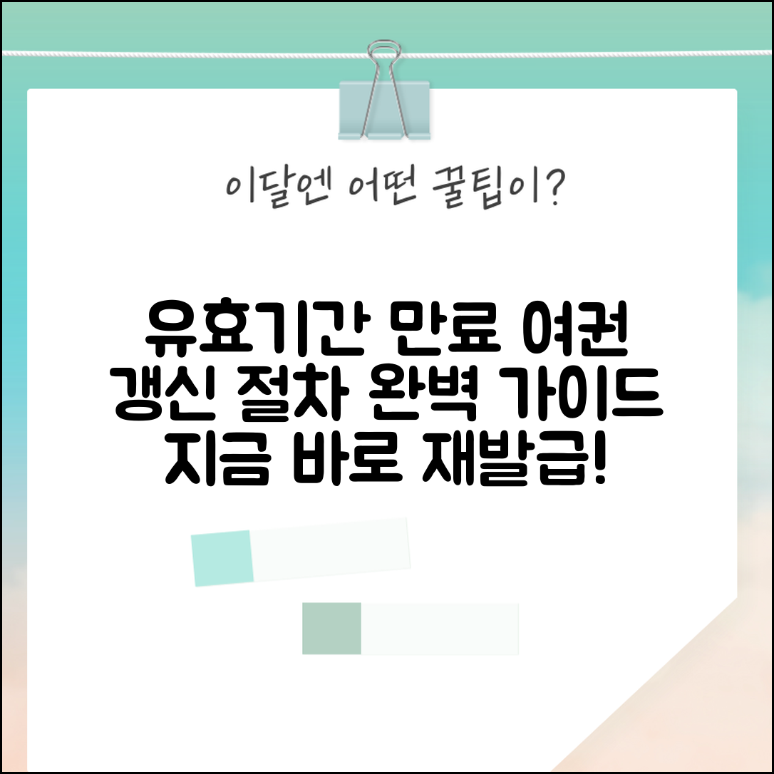 유효기간 지난 여권 재발급 | 만료된 여권 갱신 절차 완벽가이드