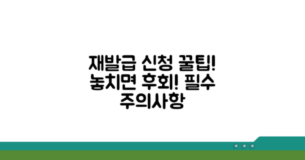 재발급 신청 시 주의사항 꼼꼼히
