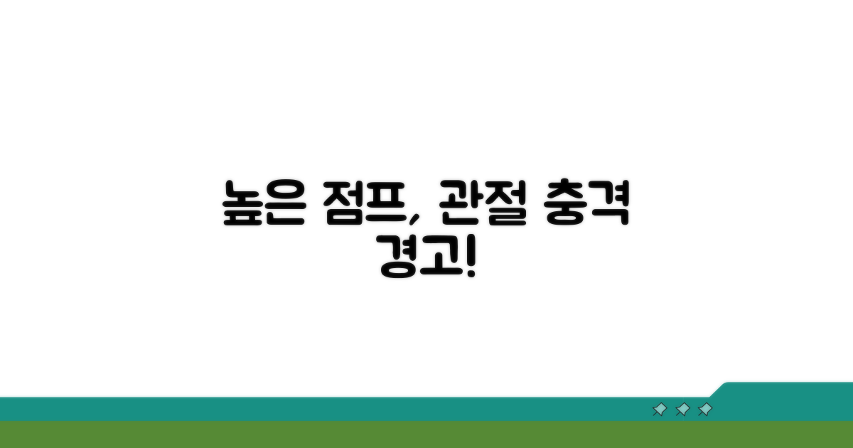 높은 곳 점프, 관절에 미치는 영향