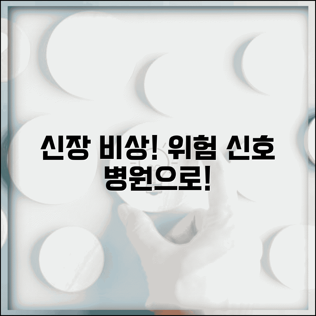 신장 기능 저하 응급 상황 | 즉시 병원 방문이 필요한 위험 신호들