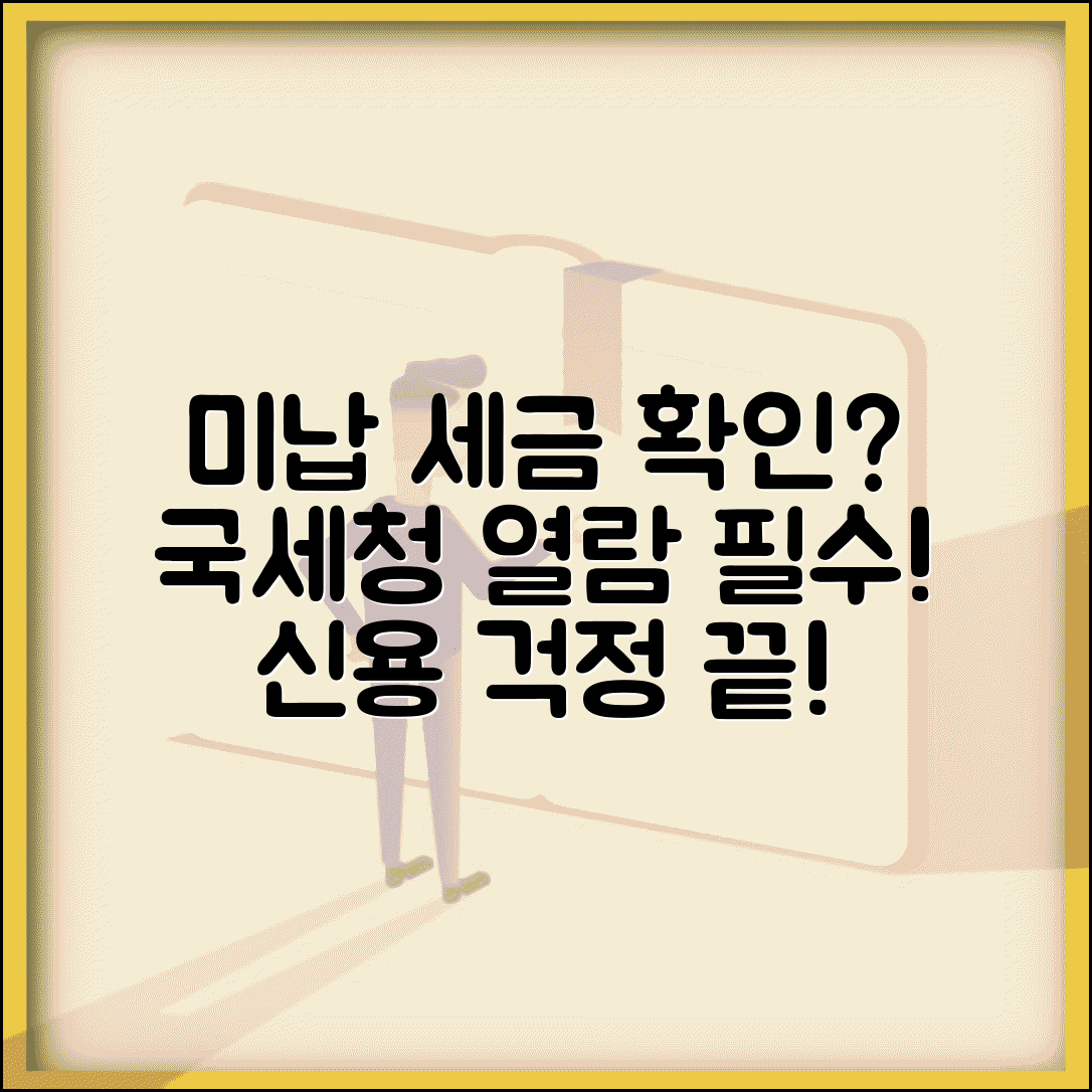 미납국세 열람제도 활용 | 국세청 체납정보 열람 | 신용조회 시 미납세금 확인