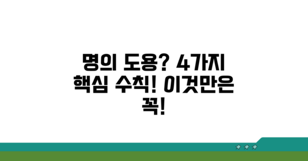 명의 도용 예방, 4가지 핵심 수칙