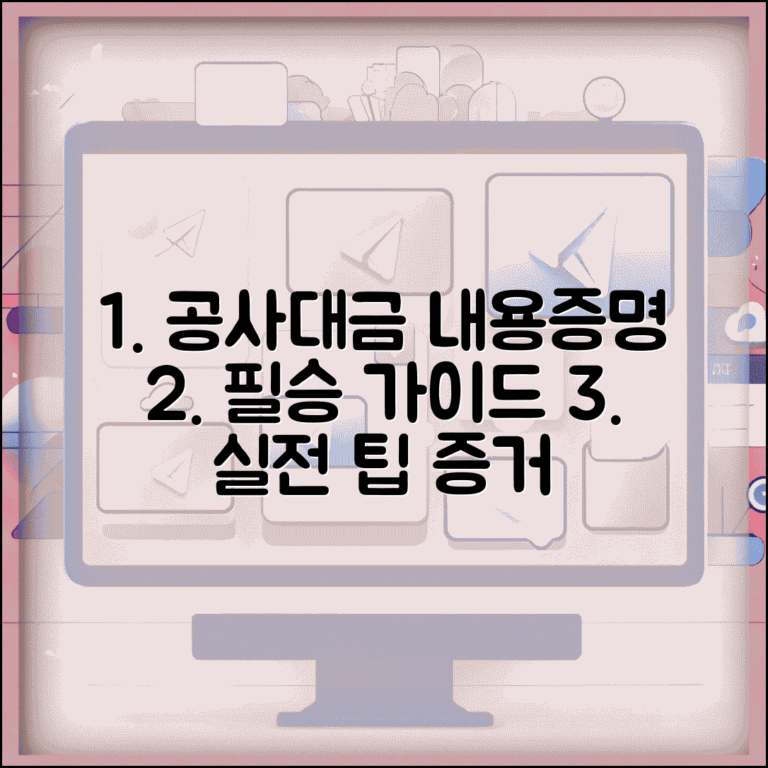 공사대금 내용증명 작성방법 실전 가이드 | 효과적인 문구와 증거 첨부
