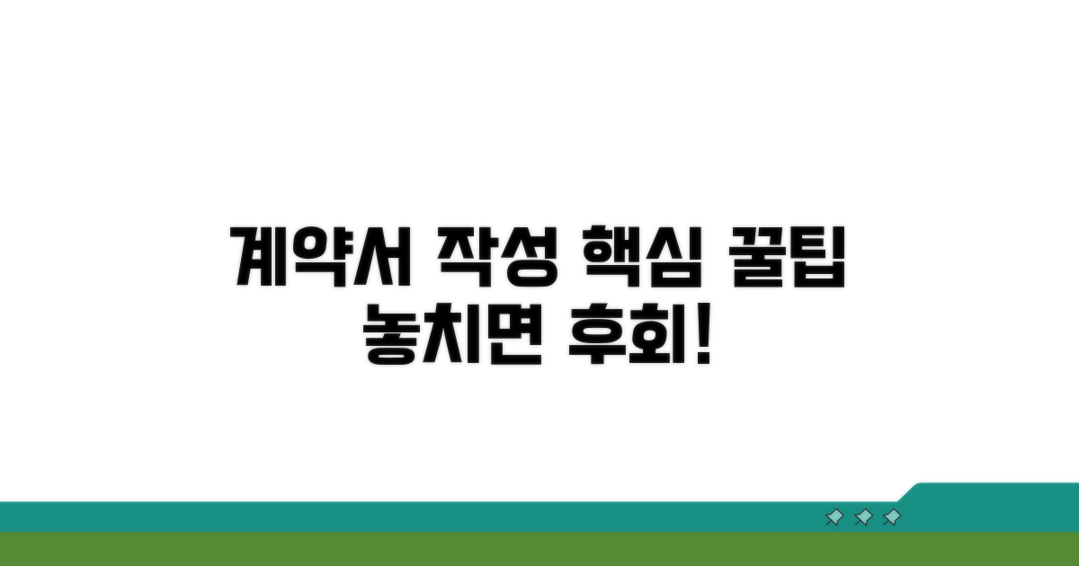 계약서 작성 시 꼭 알아야 할 점