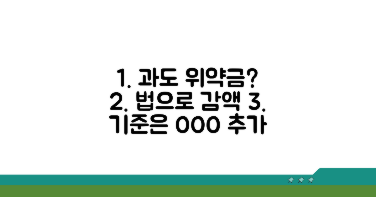 과도한 위약금, 법으로 감액 기준은
