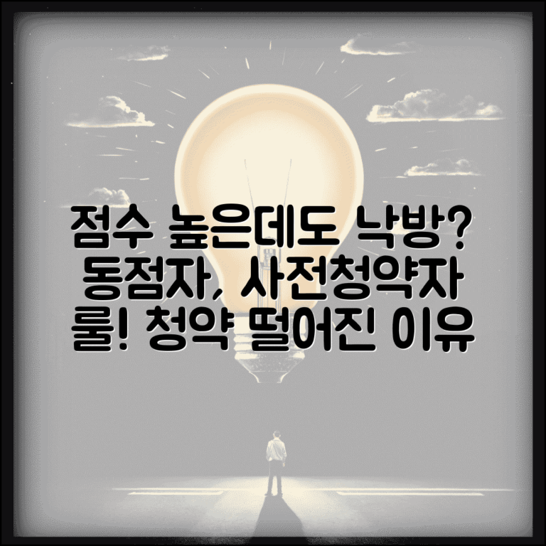 청약가점 높은데도 떨어지는 이유 | 동점자 처리 방식과 사전청약자 우선 순위