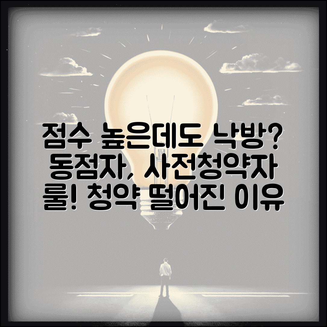 청약가점 높은데도 떨어지는 이유 | 동점자 처리 방식과 사전청약자 우선 순위