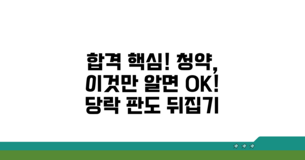 청약 당락 결정 핵심 포인트