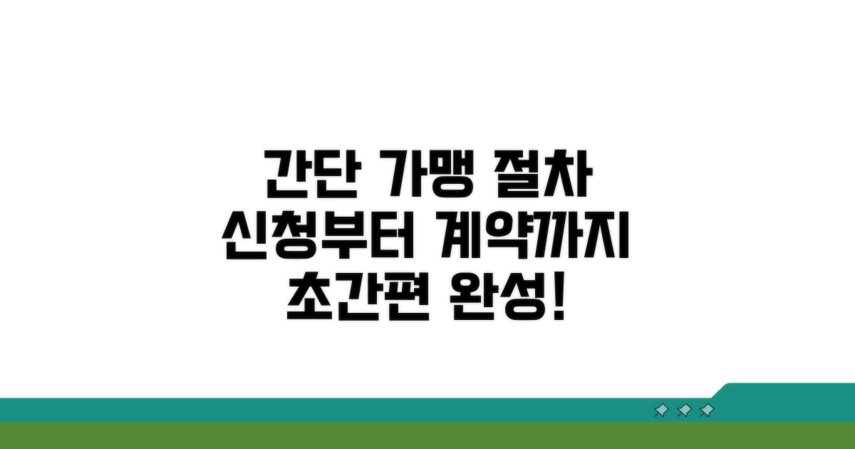 가맹 신청부터 계약까지 절차