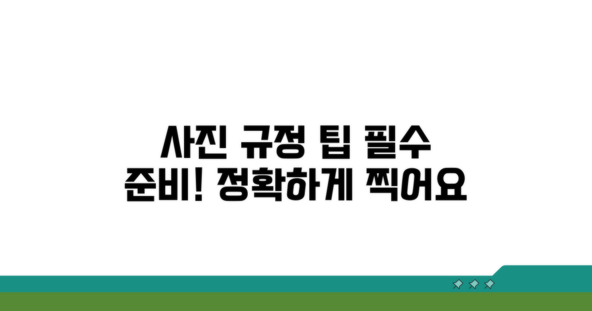 사진 규정 및 준비 팁