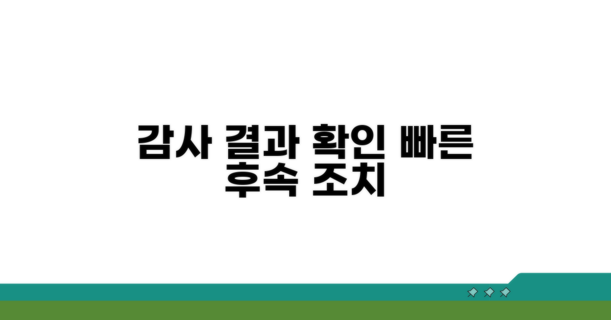 감사 결과 확인과 후속 조치