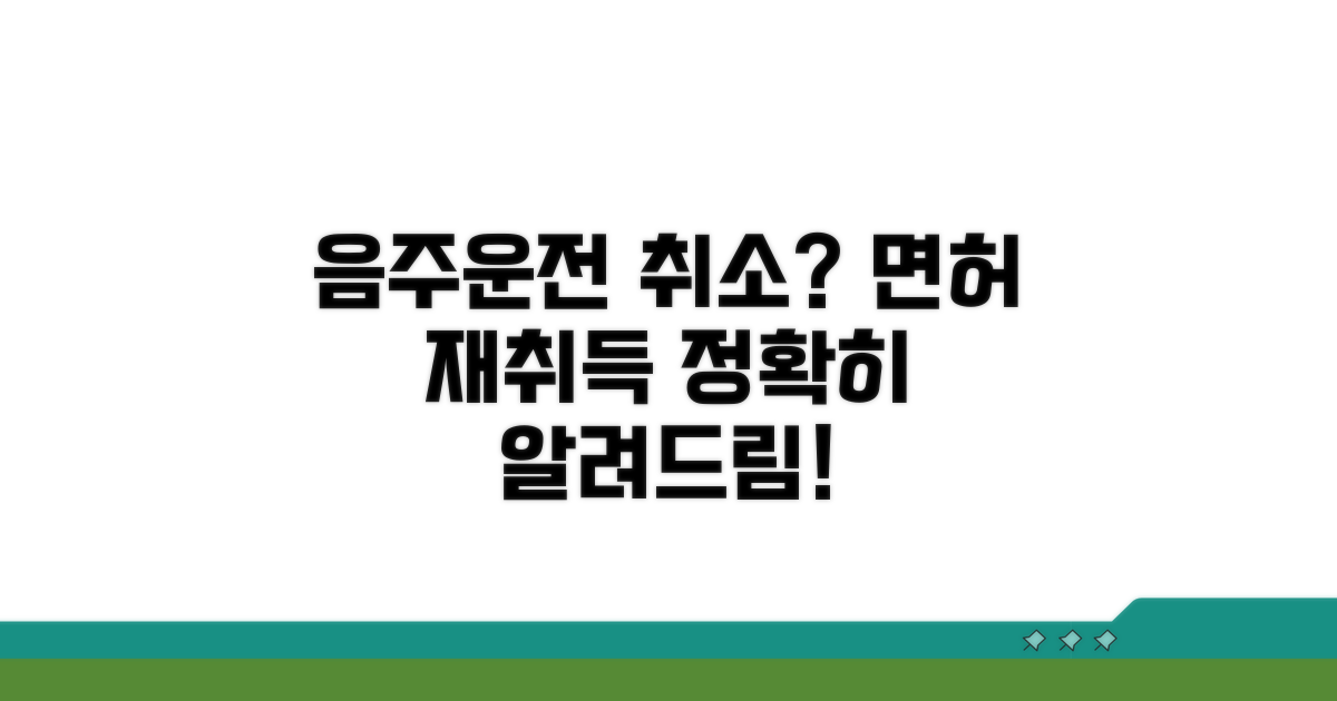 음주운전 취소 후 면허 재취득 절차