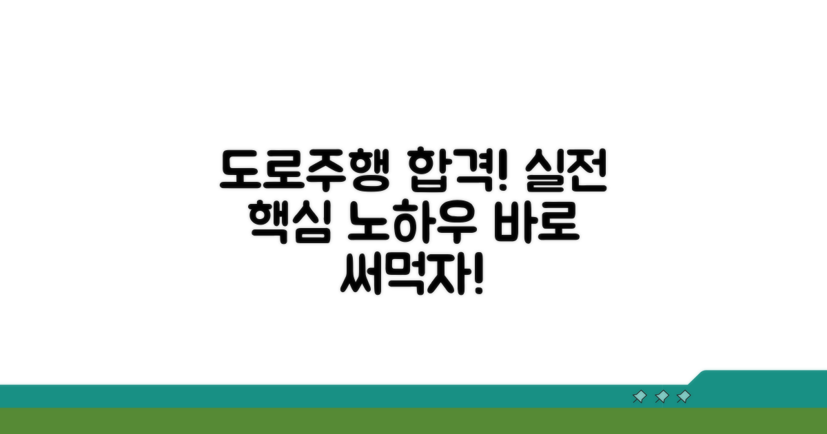도로주행 실전 합격 노하우
