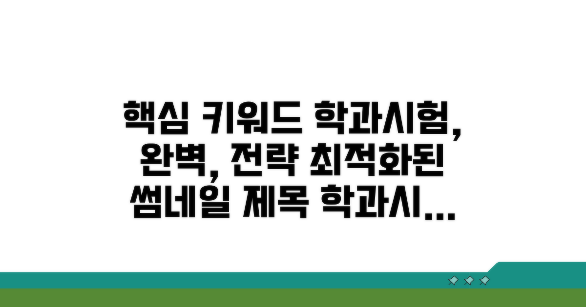 학과시험 완벽 준비 전략