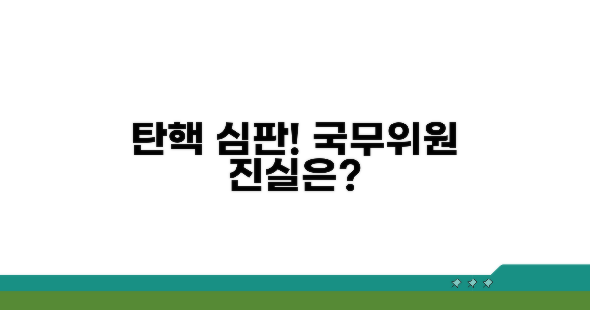 국무위원 탄핵 소추 및 심판 과정