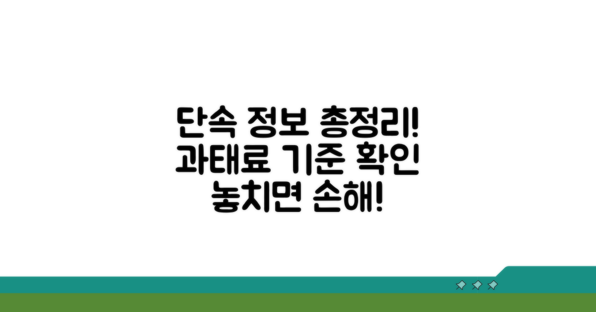 단속 위치와 시간, 과태료 기준