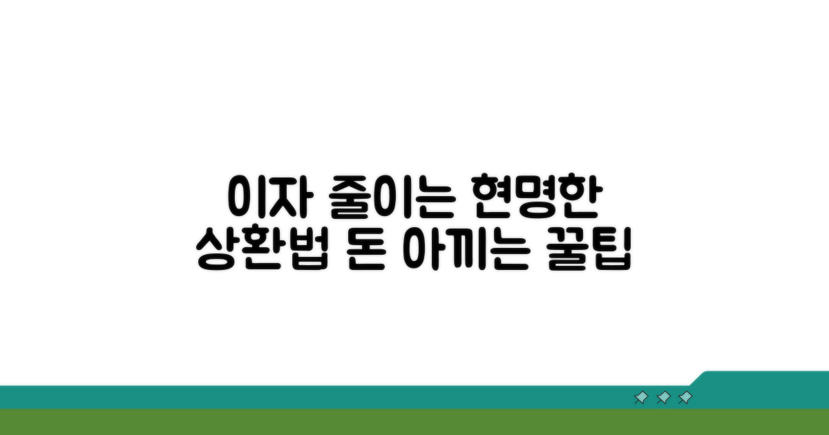 이자 부담 줄이는 스마트 상환 전략