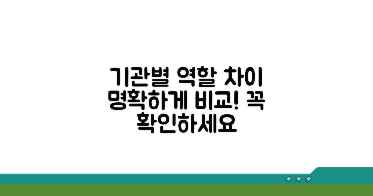 각 기관 역할 차이점 비교 분석
