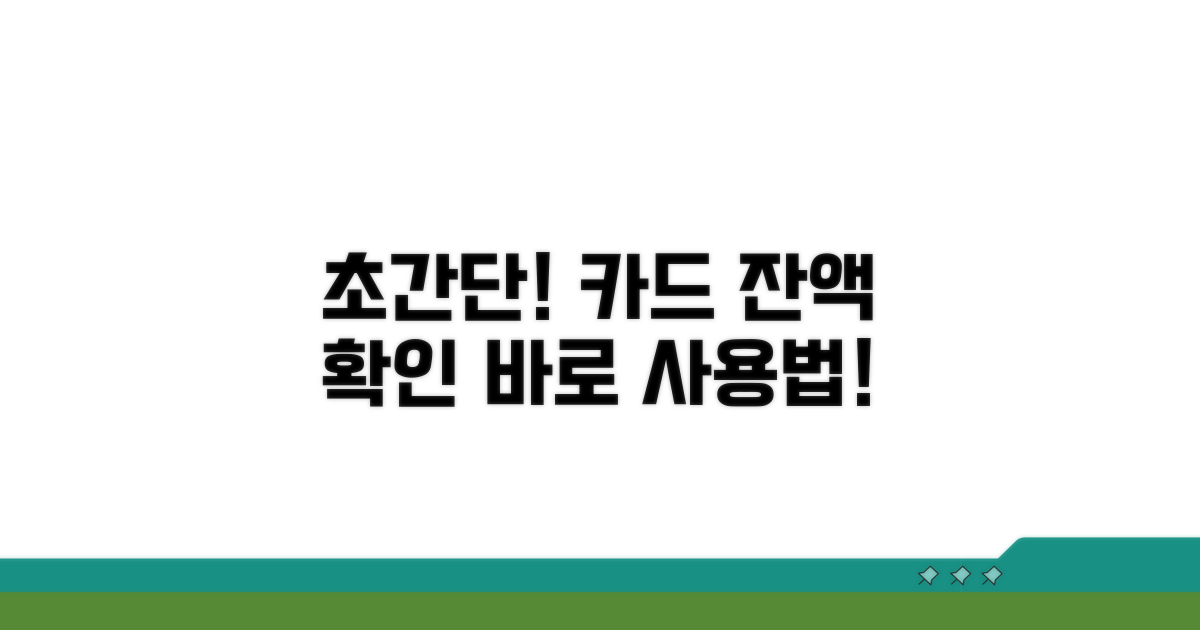 실전! 카드 잔액 확인 및 사용법