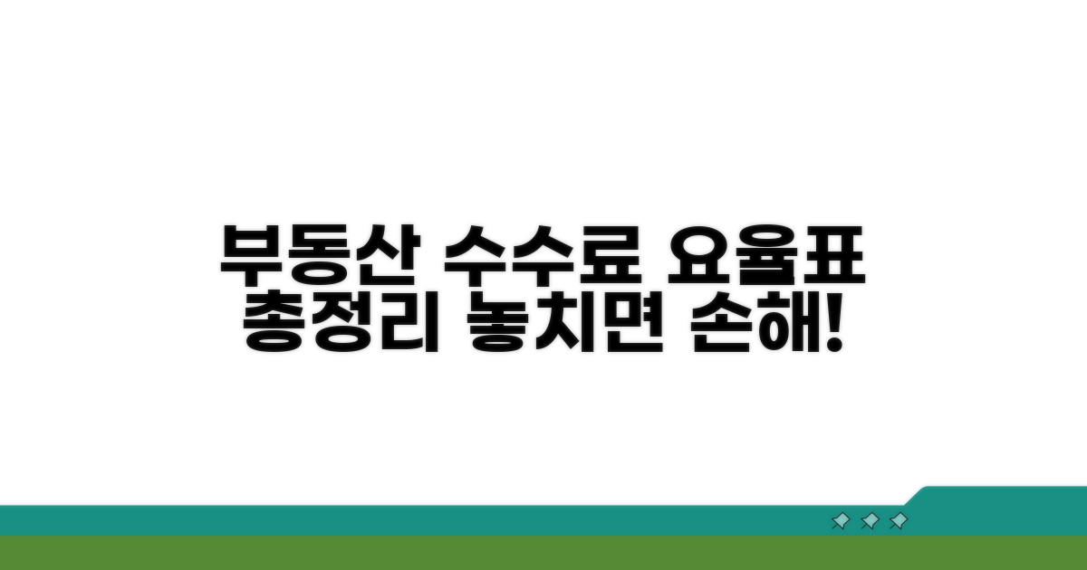 부동산 수수료 요율표 핵심 정리