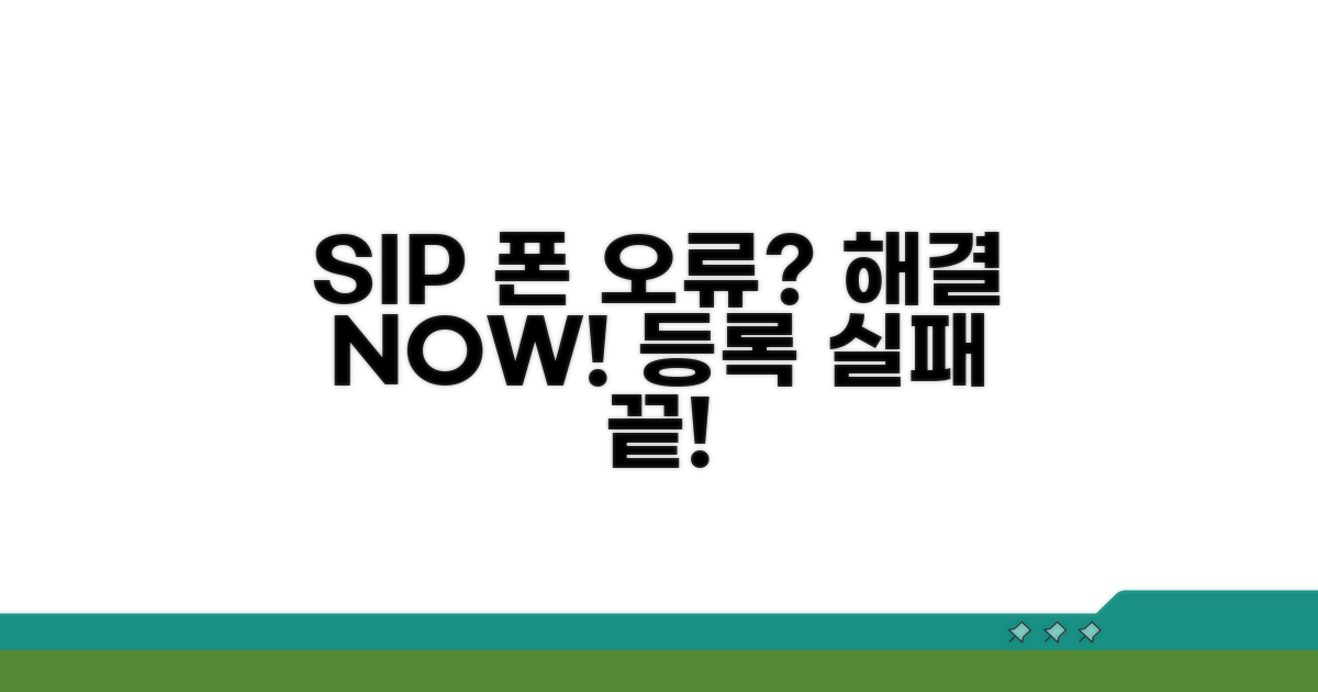 SIP 폰 등록 실패 해결 방법