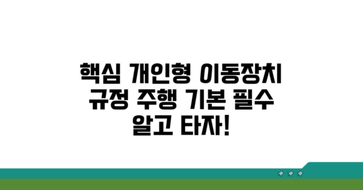 개인형 이동장치 주행 기본 규정