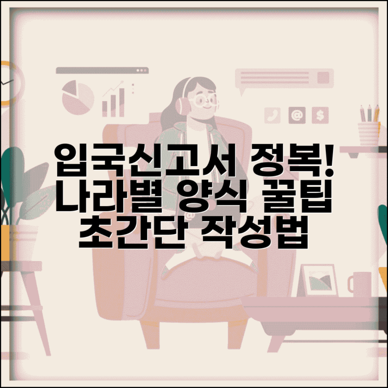 입국신고서 작성 방법 | 국가별 신고서 양식 및 작성 팁 모음