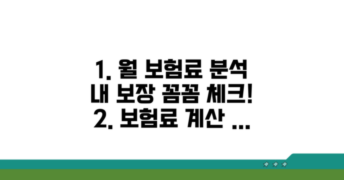 월 보험료 계산 및 보장 분석