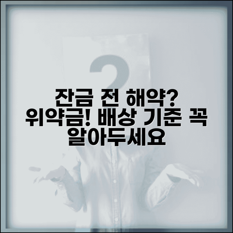 잔금 지급 전 해약 위약금 | 잔금 전 계약 해제 시 배상 기준 및 주의사항 총정리
