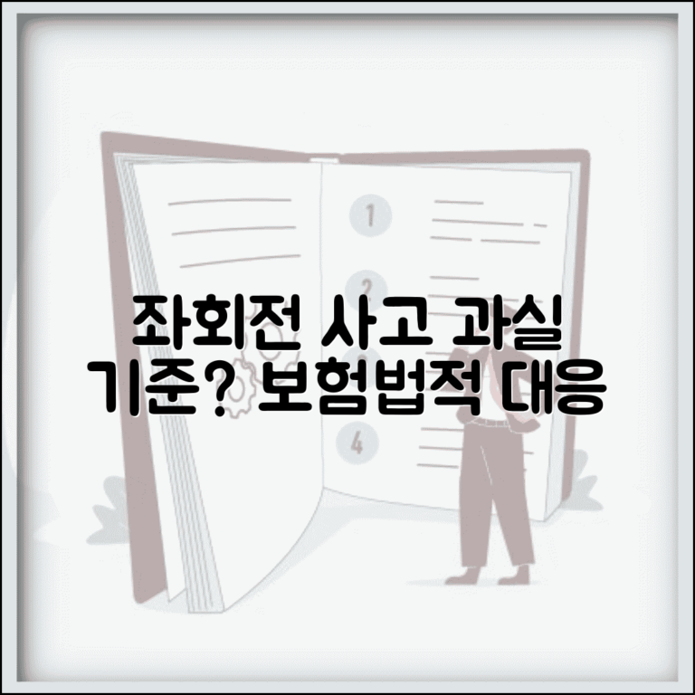 좌회전 유도선 사고 과실 판단 기준 | 보험 처리 및 법적 대응 방법 총정리