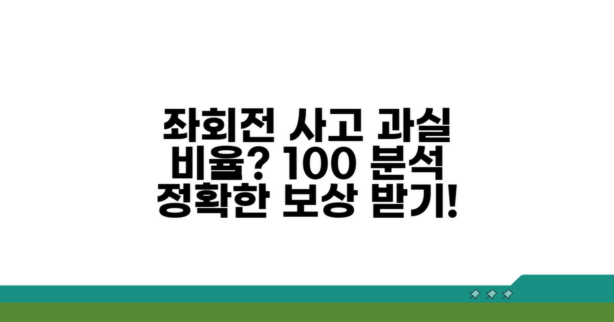 좌회전 사고 과실 비율 완벽 분석