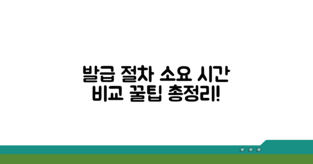 발급 절차 및 소요 시간 비교 분석