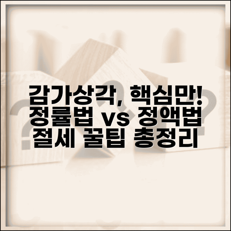 감가상각률 계산법 | 정률법 vs 정액법 비교, 핵심 이해와 절세 팁 총정리
