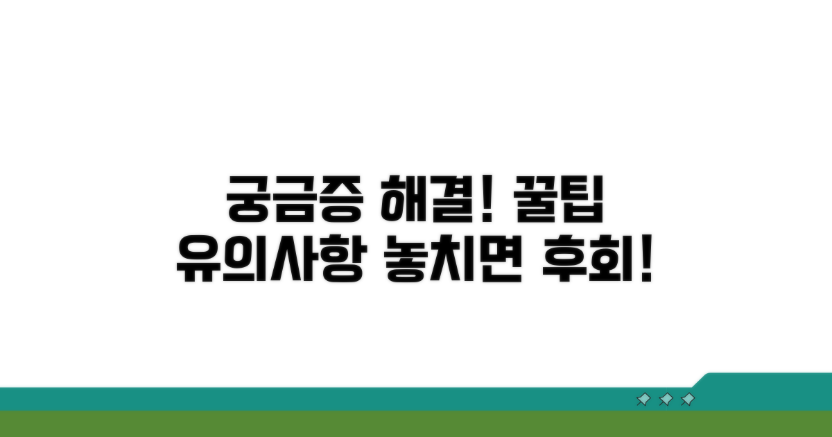 궁금증 해결 꿀팁과 유의사항
