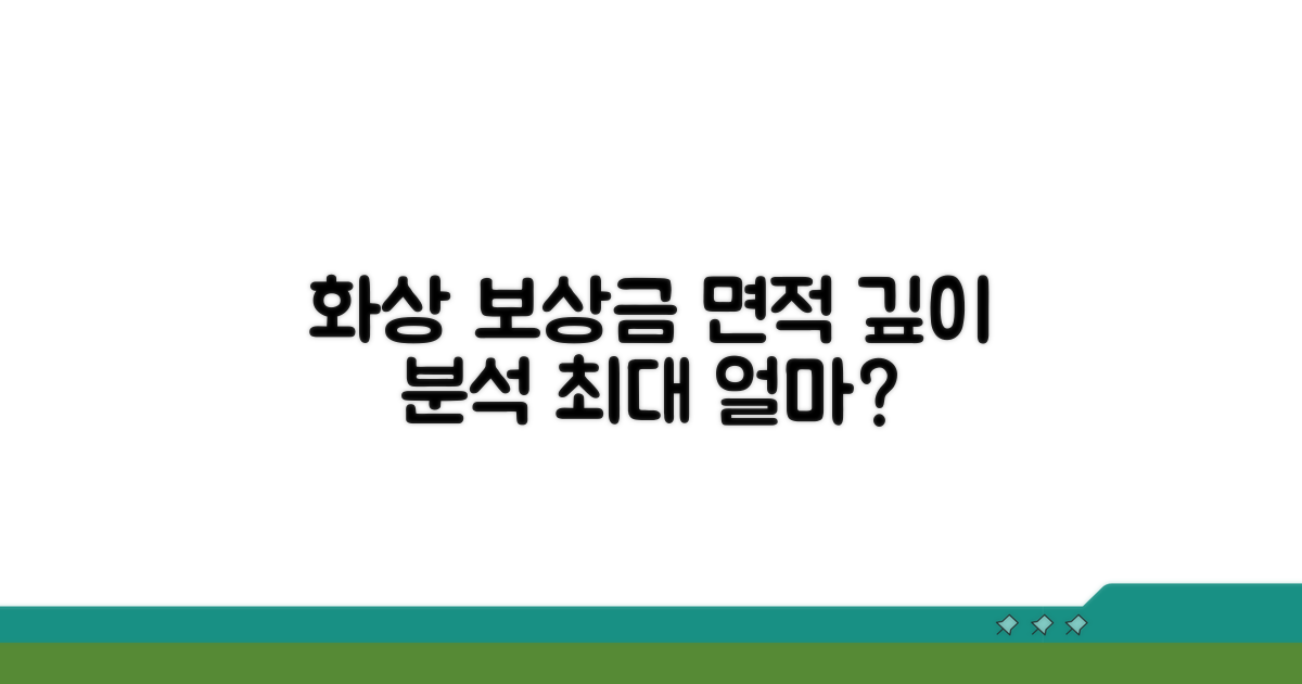 화상 면적과 깊이에 따른 보상액 분석