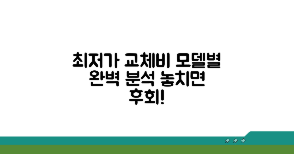 교체 비용, 모델별 비교 분석