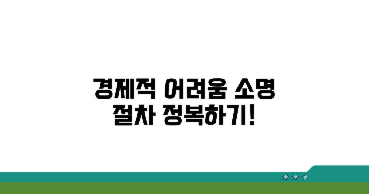경제적 어려움 소명 절차 상세 안내
