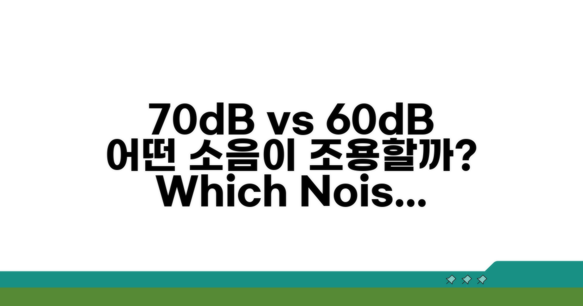 70dB vs 60dB, 어떤 소음이 더 조용할까?