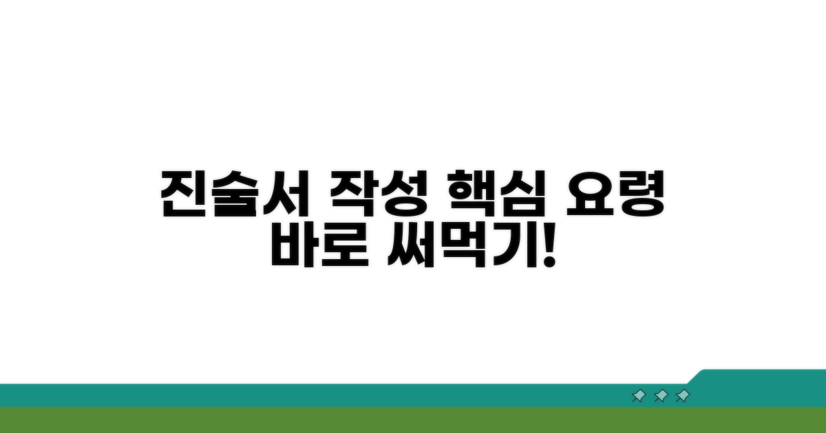 진술서 작성 요령 핵심 정리