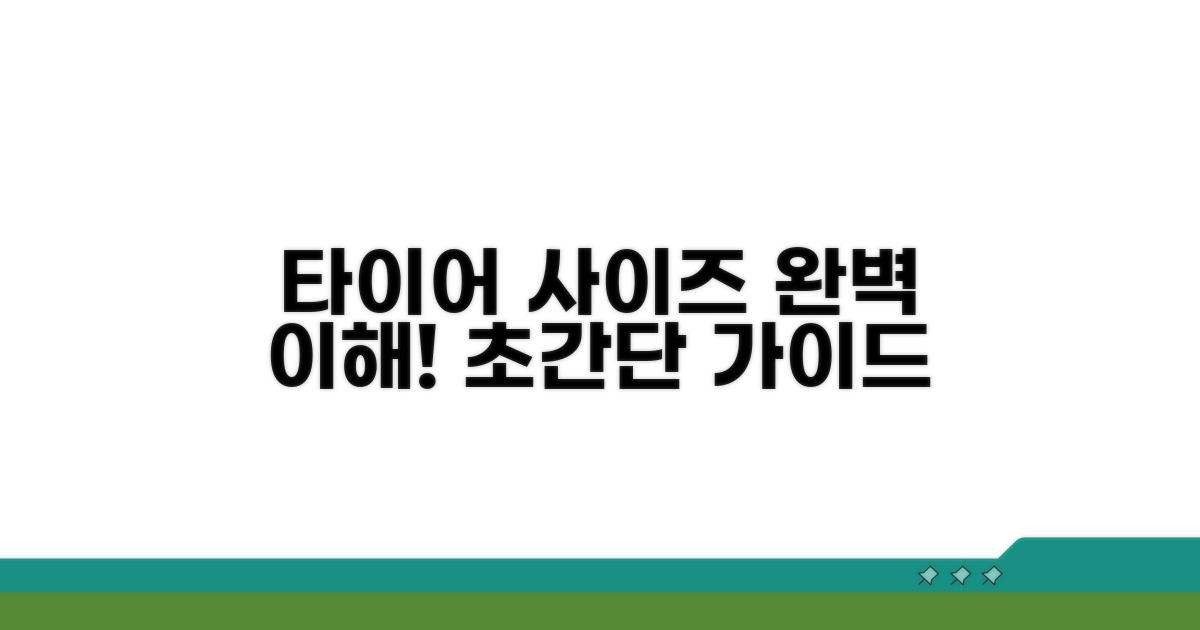 내 차 타이어 사이즈, 이렇게 읽으세요